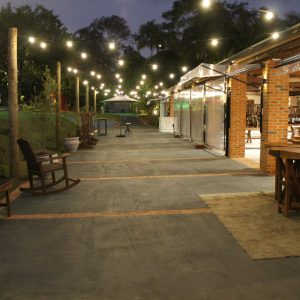 Espaço externo do salão